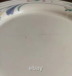 Lenox Chinastone Poppies on Blue Dinner Plate, Salad Plate or Saucer