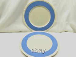 Lenox Classic Blue Dinner Plates x2 Blue Band Fluted
