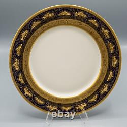 Lenox Dinner Plate A397B Cobalt Blue Gold Encrusted 10 1/2 FREE USA SHIPPING