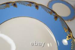 Lenox Essex Cobalt Light Blue Dinner Plates 10 5/8 Set of 12 FREE USA SHIPPING