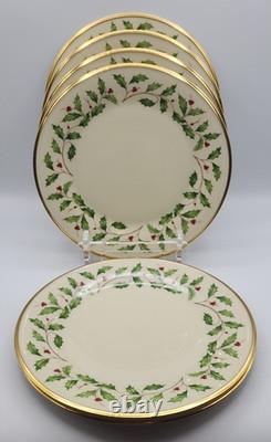 Lenox Holiday Dimension Dinner Plates 10 5/8 Diameter Set of 6 READ BLUE