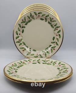 Lenox Holiday Dimension Dinner Plates 10 5/8 Diameter Set of 6 READ BLUE