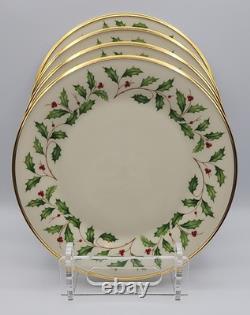 Lenox Holiday Dimension Dinner Plates 10 5/8 Diameter Set of 6 READ BLUE