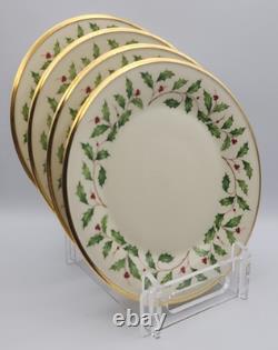 Lenox Holiday Dimension Dinner Plates 10 5/8 Diameter Set of 6 READ BLUE