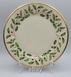 Lenox Holiday Dimension Dinner Plates 10 5/8 Diameter Set of 6 READ BLUE