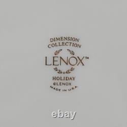 Lenox Holiday Dimension Dinner Plates 10 5/8 Diameter Set of 6 READ BLUE