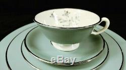 Lenox Kingsley 60 Pc Set Service For 12 Teal Platinum X-445 MCM Excellent USA