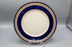 Lenox M344B Dinner Plates Set of 6 Cobalt Blue Gold Gumps 10 3/8 FREE USA SHIP