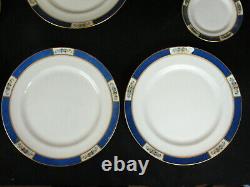 Lenox Meadowbrook Blue Band 9 Dinner Plates and 7 Bread Plates