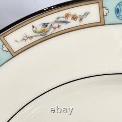 Lenox Plum Blossoms Dinner Plate Blue Bird Branches Silver Trim 10.5Set of 8