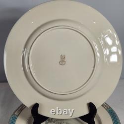 Lenox Plum Blossoms Dinner Plate Blue Bird Branches Silver Trim 10.5Set of 8
