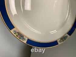 Lenox gold and blue rim with bouquet of flowers dinner plate set of 12