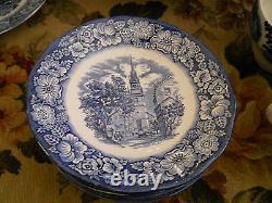 Liberty Blue Dinner Set 1776 Bicentennial Blue Staffordshire Plus Bonus Pieces