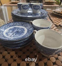 Liberty Blue Historic Colonial Scenes ironstone dishes