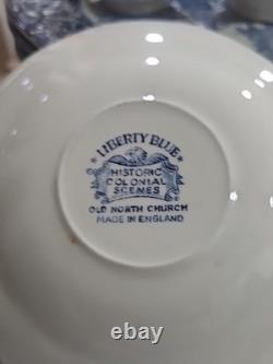 Liberty Blue Historic Colonial Scenes ironstone dishes