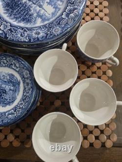 Liberty Blue Historic Colonial Scenes ironstone dishes