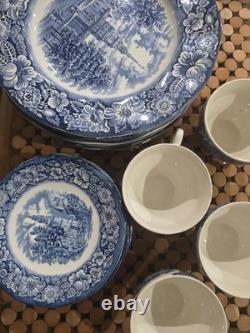 Liberty Blue Historic Colonial Scenes ironstone dishes