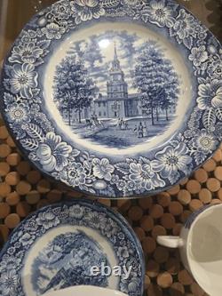 Liberty Blue Historic Colonial Scenes ironstone dishes