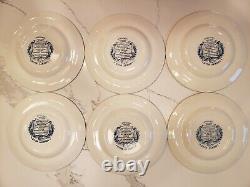 Liberty Blue Staffordshire Dinner & Dessert Plates & Bowls Monticello 24 pc Set