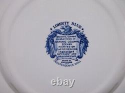 Liberty Blue Staffordshire Dinner Plates Set of 10 Independence Hall EXC