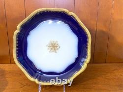 Limoges Wm. Guérin & Co. Dinner Service for 18, 90 Pcs, Cobalt Blue, Gold gilt