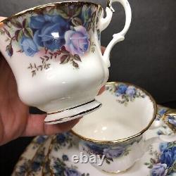 Lof of 2 ROYAL ALBERT MOONLIGHT ROSE 5 pc Place Settings, teacup saucer plates