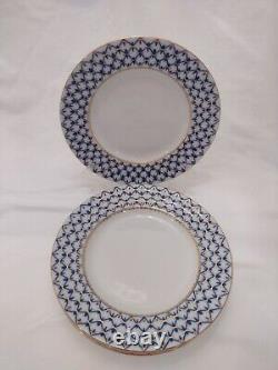 Lomonosov Cobalt Net Dinner Plate (9.5) Set Of Four