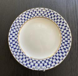 Lomonosov Imperial Porcelain COBALT NET Large Dinner Plate 10.6