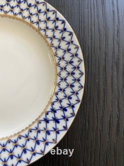 Lomonosov Imperial Porcelain COBALT NET Large Dinner Plate 10.6