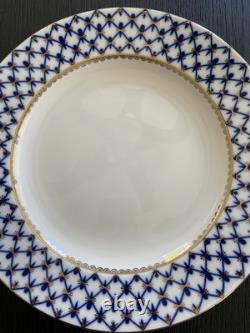 Lomonosov Imperial Porcelain COBALT NET Large Dinner Plate 10.6