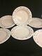 Longaberger Traditions Blue Woven 10 Dinner Plate Set Of 6 Old Embossed L Mark