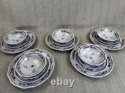 Longchamp France Normandie Ceramic Plates Bowls Set of 25 Pieces Hand Painted