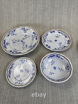 Longchamp France Normandie Ceramic Plates Bowls Set of 25 Pieces Hand Painted