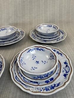 Longchamp France Normandie Ceramic Plates Bowls Set of 25 Pieces Hand Painted