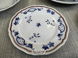 Longchamp France Normandie Ceramic Plates Bowls Set of 25 Pieces Hand Painted