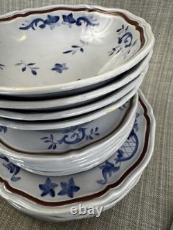 Longchamp France Normandie Ceramic Plates Bowls Set of 25 Pieces Hand Painted