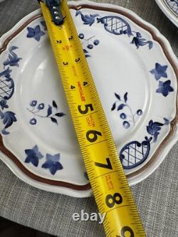Longchamp France Normandie Ceramic Plates Bowls Set of 25 Pieces Hand Painted