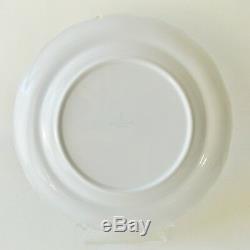 Longchamp French Faience Art Pottery Perouges Pattern 2 Dinner 2 Salad Plates