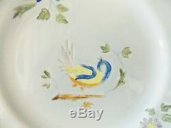Longchamp French Faience Art Pottery Perouges Pattern 2 Dinner 2 Salad Plates