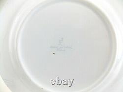 Longchamp Perouges France Four Dinner Plates 10 Hand Painted Birds Multicolor