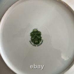 Lot 10 Vintage 2 JWK Plates Birds Turquoise Dinner Plate West Germany