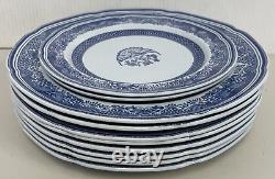 Lot 10x Spode Heritage Blue Eagle Plates 8 Dinner 10 2 Luncheon 7 3/4