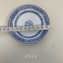 Lot 10x Spode Heritage Blue Eagle Plates 8 Dinner 10 2 Luncheon 7 3/4