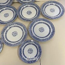 Lot 10x Spode Heritage Blue Eagle Plates 8 Dinner 10 2 Luncheon 7 3/4