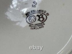 Lot 4 Boleslawiec Polish Pottery Americana Stars Red White Blue 11 Dinner Plate
