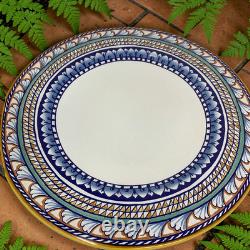 Lot 4 Williams Sonoma Italian Pottery Plates Oversized 12 Mediterranean Dinner