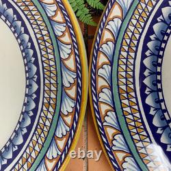 Lot 4 Williams Sonoma Italian Pottery Plates Oversized 12 Mediterranean Dinner
