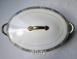 Lot Of 1920s Noritake Porcelain Set Dinner Plate, Cover Dish, Large Oval Platter