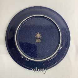 Lot Of 4 Disney Mickey Mouse Icon Pottery Cobalt Blue Dinner PLATE 10 MINT