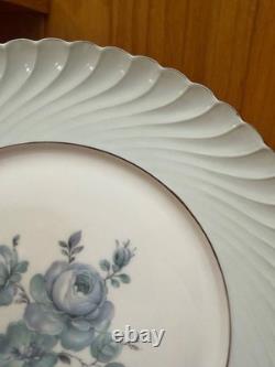 Lot Royal Tattau Dawn Rose China. Celadon Porcelein. Platinum Trim. Celadon